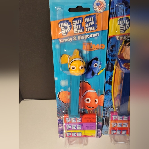 Pez Dispensers Lot Of 5 Unopened Superman Batman Wonder Women Nemo Sparrow - Picture 2 of 7